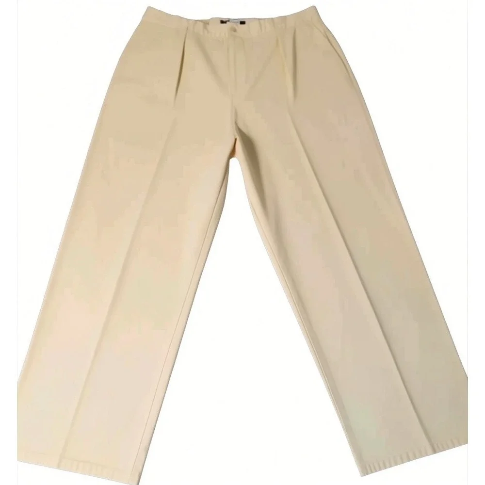 Polo Ralph Lauren Yellow Pants 35x30 Cotton Chino‎ Golf Jeans Double Pleated